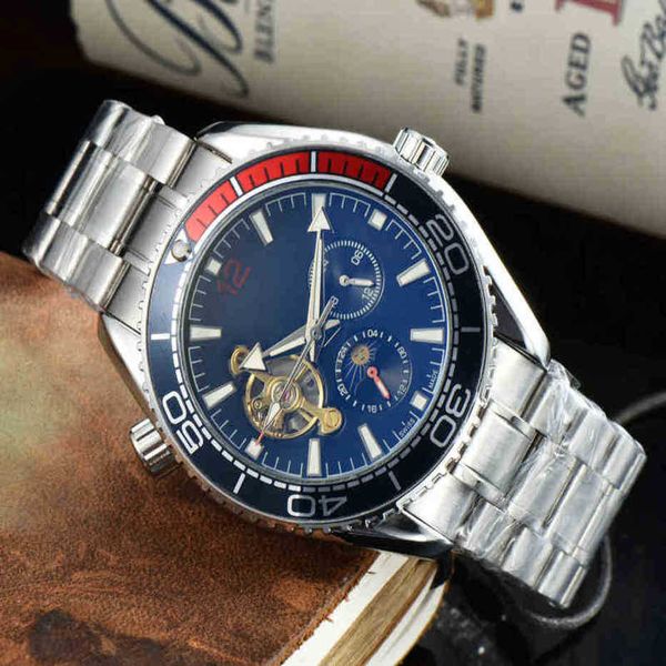 

designer omegas watches for men speedmaster mechanical movement watch rjyp chanical hollow stainless automatic flywheel watch, Slivery;golden