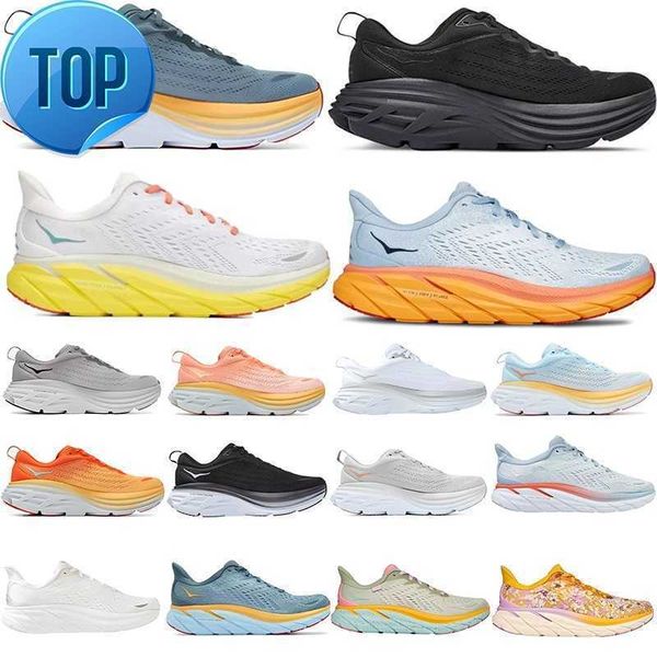 

hoka one bondi 8 athletic local boots clifton 8 white training sneakers accepted lifestyle shock absorption highway designer