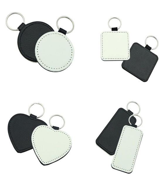 

sublimation keychain blank pu leather keychain transfer printing key ring singlesided printed pendant diy strip 4 styles 4620322, Slivery;golden