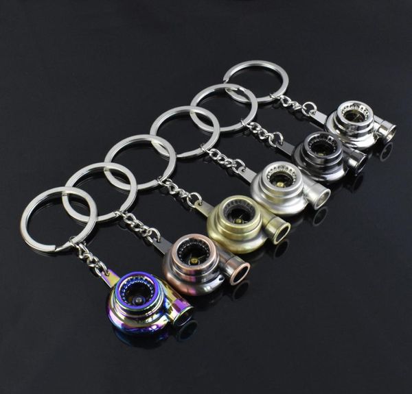 

mixed colors piston turbo brake keychain wheel caliper metal keyfob sleeve bearing spinning auto holder car engine keyring8829221, Silver