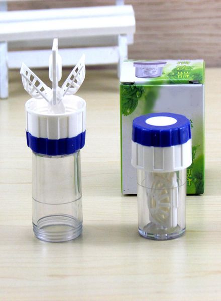 

new style manually one plastic contact lens cleaner washer cleaning lenses case tool8671141