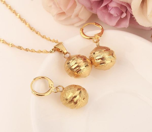 

dubai india gold color beads pendant earring set women party gift jewelry sets daily wear mother gift diy charms women girls fine 2826745, Black