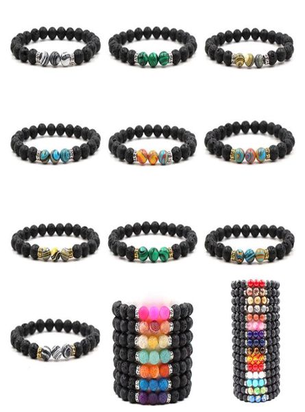 

silver gold machite natural black lava stone beads bracelet essential oil diffuser bracelet volcanic rock beaded hand strings2929017, Golden;silver