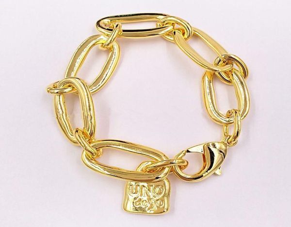 

new gold authentic bracelet awesome friendship bracelets uno de 50 plated jewelry fits european style gift for women men pul0949or5671506, Golden;silver