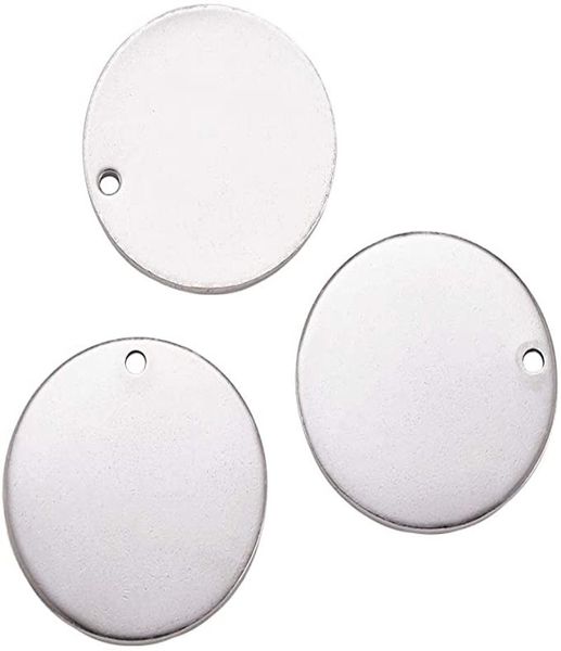 

100pcs stainless steel round charms dog tag medal stamping blanks pendants for necklaces diy 8 10 12 15 18 20 25mm jewelry making 5486486, Bronze;silver