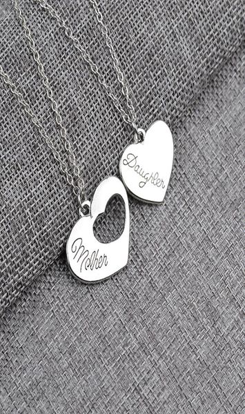 

heart jewelry i love you to the moon and back mom pendant necklace mother day gift whole fashion jewelry a13329414815, Silver