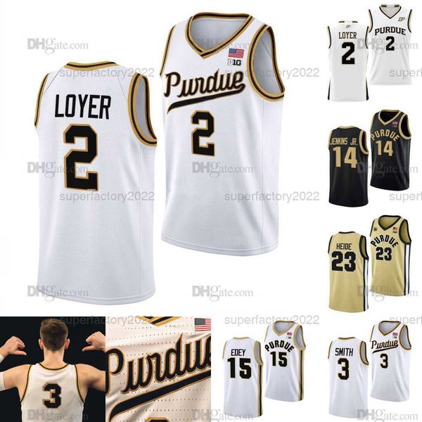 

purdue boilermakers basketball jersey ncaa college braden smith zach edey jaden ivey fletcher loyer ethan morton brian waddell chase martin, Black;red