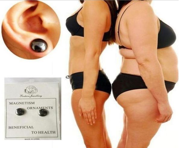 

magnetic ear stud 1 pair magnetic slimming healthcare earrings acupoints loss weight wearing for women girls ear stickers stud ear6016596, Silver