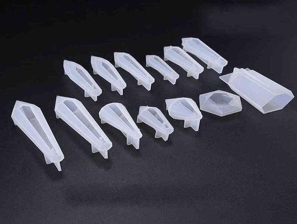 

silicone resin mold pendulum long pointed crystal pendant molds with hole epoxy resin charm pendants jewlery making tools4019124