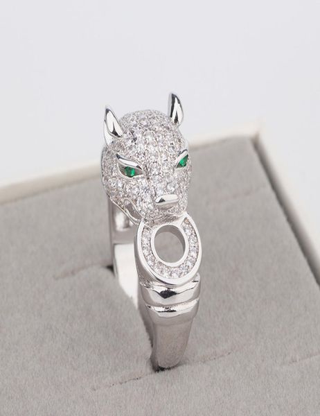 

fashionable copper leopard head inlaid zircon ring gold leopard jewellery ring silver men039s and women039s ring fashion jew9027000, Golden;silver