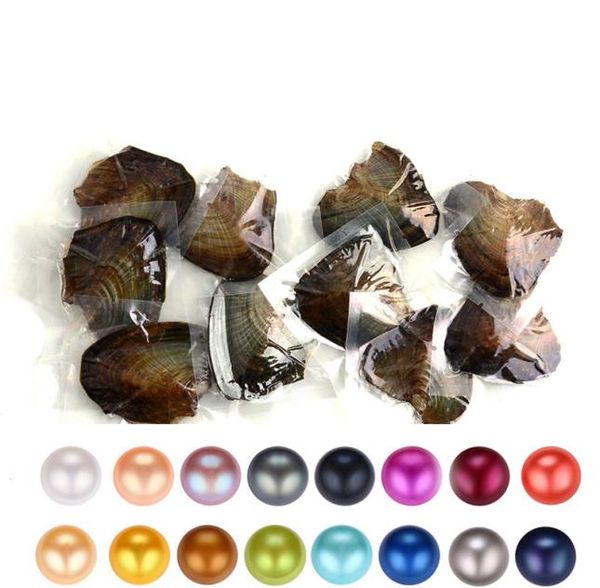 

akoya oyster pearl 67mm round pearl in oysters akoya oyster shell with colouful pearls jewelry by vacuum packed 16 pcs lot4320807, White