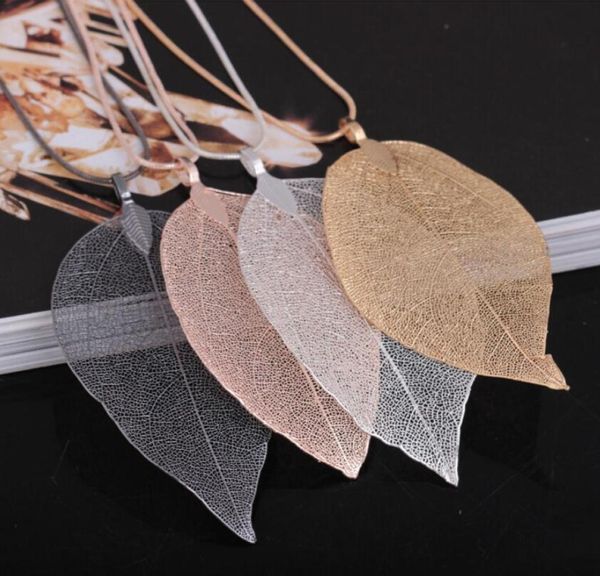 

classic leaf pendant necklace feather necklace long sweater chain statement jewelry choker necklace for women leaf leaves necklace8271110, Silver