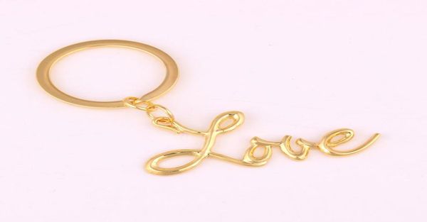 

letter love keychain friend gift key chain ring bag charm jewelry pendant fashion keyring key chain accessories gold color 5pcslo5950839, Slivery;golden