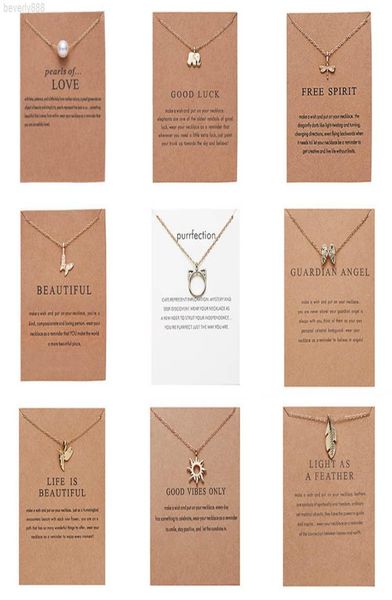 

cr jewelry arrival dogeared necklace with gift card elephant pearl love wings cross key zodiac sign compass lotus pendant for wome8540810, Silver