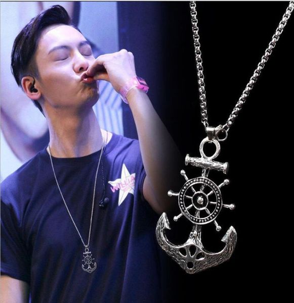 

new arrival han ins versatile fashion leisure boat anchor long personalized necklace men and women hip hop clothing accessories pe5615743, Silver