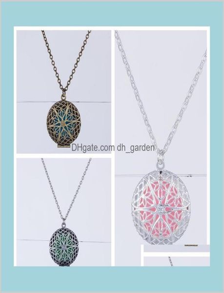 

pendant necklaces pendants jewelry drop delivery 2021 whole10pcs hollow memory po antique vintage per mens locket aromatherapy1471441, Silver