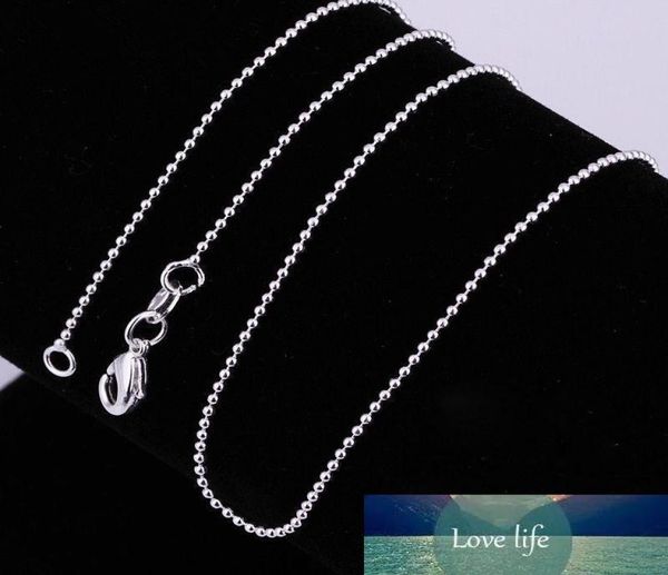 

10pcslot 925 sterling silver ball bead chains necklace chains jewelry 1630quot6498349