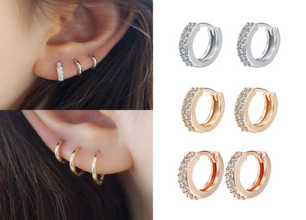 

european and american men39s ands women39s earrings ear hoops creative retro simple temperament diamond ring earring deli5937932, Golden