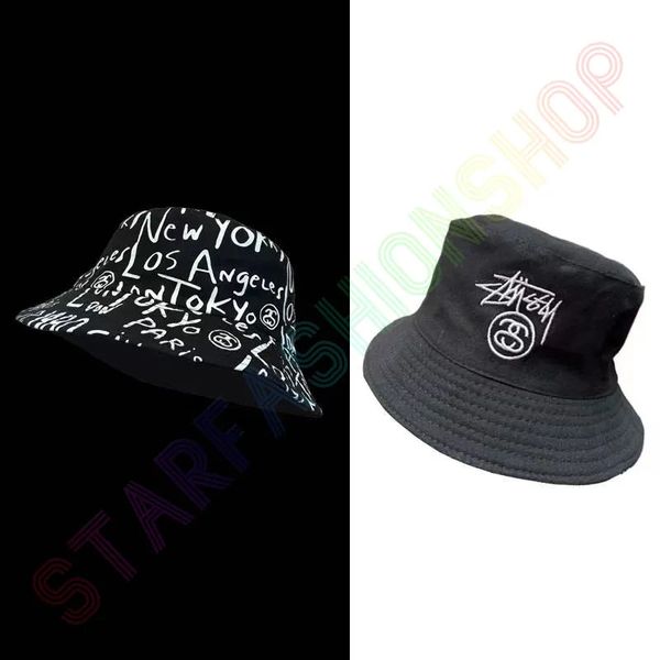 

men's and women's designers luxurious double sided wearing graffiti craft summer sunshade hat very perfect, Blue;gray