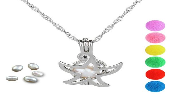 

pearl cage sea star locket pendant findings cage essential oil diffuser locket for oyster pearl fiber ball7562808, Silver