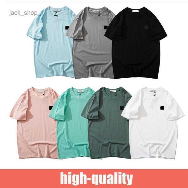 

designer stone t shirt men's new fashion island t-shirts mens womens clothing short sleeves tshirt loose summer menswear casual tees3 m, White;black