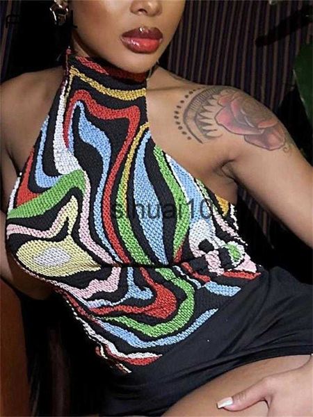 

women's t-shirt fqlwl sleeveless y2k tank summer outfits for women 2023 bodycon lace crop backless sleevess night club t shirts female, White