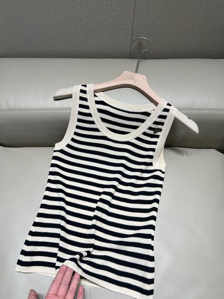 

Sweaters Womens Designers Knit Vest T Shirts Designer Striped Letter Sleeveless Tops Knits Fashion Style Ladies Pullover Top quality Q3, Multi