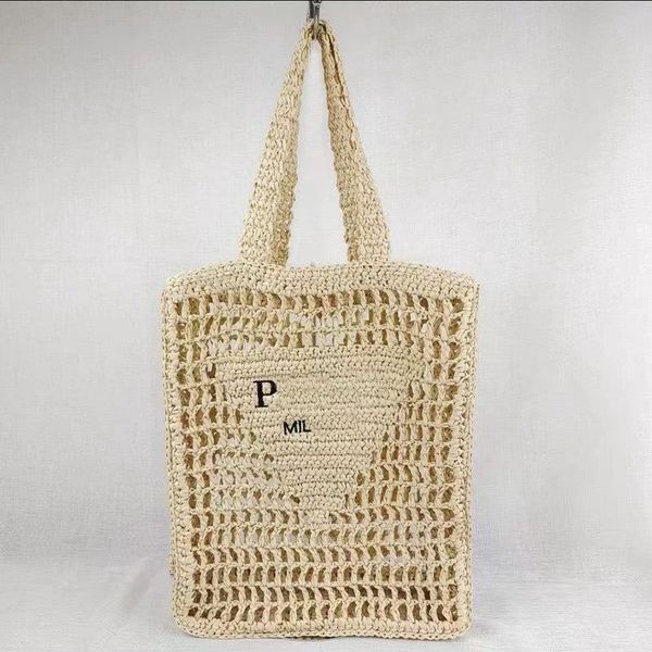 

designer bags luxury straw bag stylishysl women plaited raffia woven bag large capacity casual tote handbag hollow summer beach shoulder bag