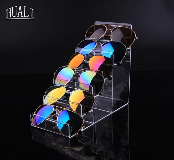 

professional acrylic transparent sunglasses display stand multilayer clear eyeglasses show rack for jewelry glasses wallet displa2418648, Black;white