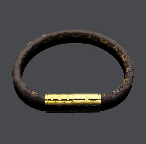 

titanium steel vprinted coffee pattern magnetic buckle leather bracelet for lovers039 style leather bangles6940573, Golden;silver