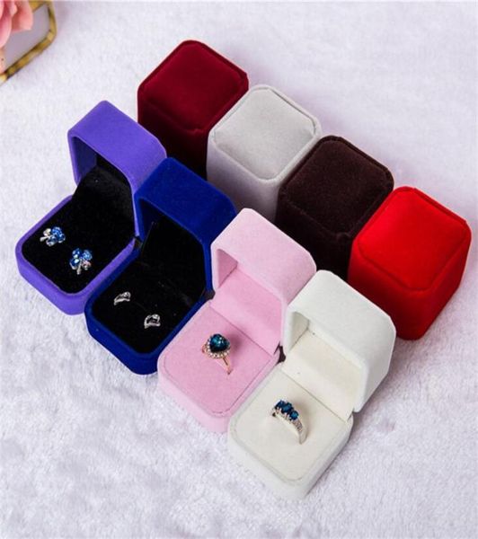 

fashion engagement ring box wedding jewellery earring holder storage boxes gift packing for jewelry1037673, Black;white