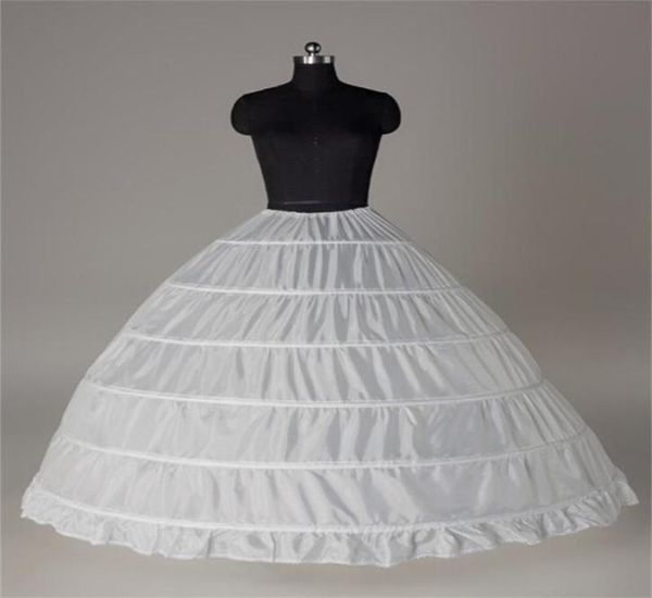 

new arrival white bride petticoats ball gown large 6hoops underskirt formal dress crinoline plus size wedding accessories3660983