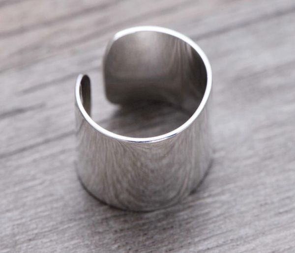 

bohemian vintage silver big smooth band rings for women open wide finger rings girls jewelry christmas gifts9737592