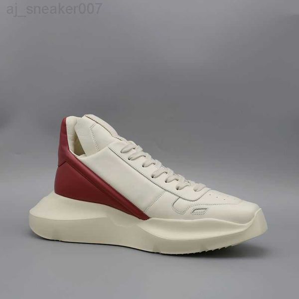 

boots designer rick boot ankle men owens shoe shoes fashion sneakers street dancing rock canvas lace up high women booties x868, Black