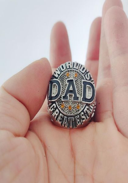 

dad father039s day gift birthday family ring size11012343681215, Golden;silver