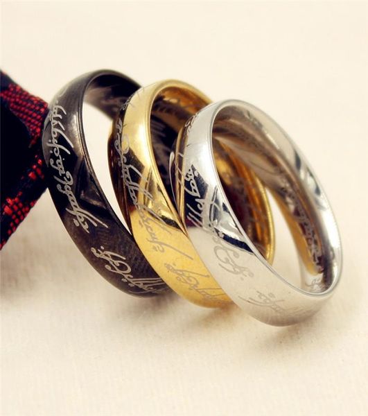 

2019 midi stainless steel hobbit one ring of power gold the lord of the rings lovers women men fashion jewelry4518595, Silver