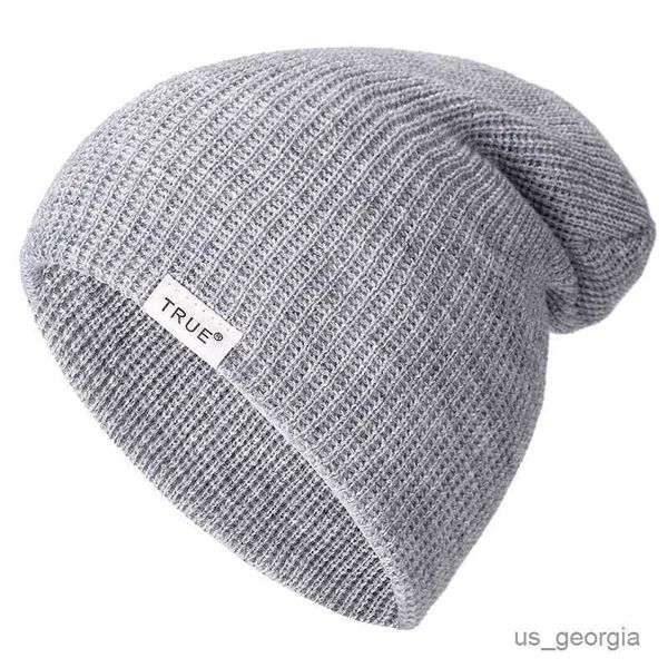 

caps new colors letter true casual beanies for men women girl boy fashion knitted winter hat solid hip-hop hat cap r230627, Blue;gray
