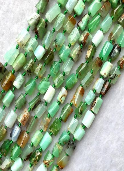 

natural genuine grass green chrysoprase australia jade nugget form smooth beads 057109159824, Black