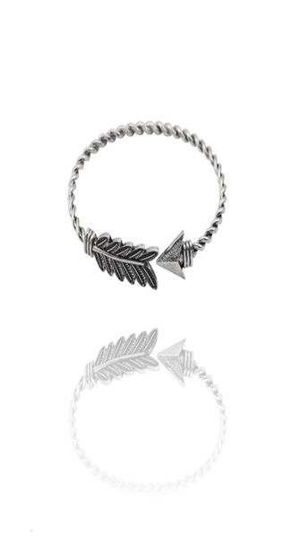 

vintage bronze silver bracelets for women bangles leaf bracelet arrow love bracelet femme adjustable lover xmas gift2498269, Black