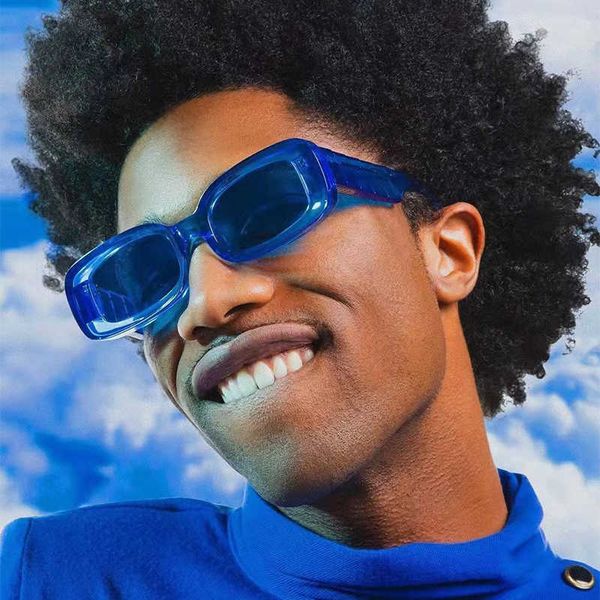 

sunglasses brand clear blue sunglasses men women retro luxury designer sun glasses vintage shades square glasses famale oculos de sol uv400, White;black