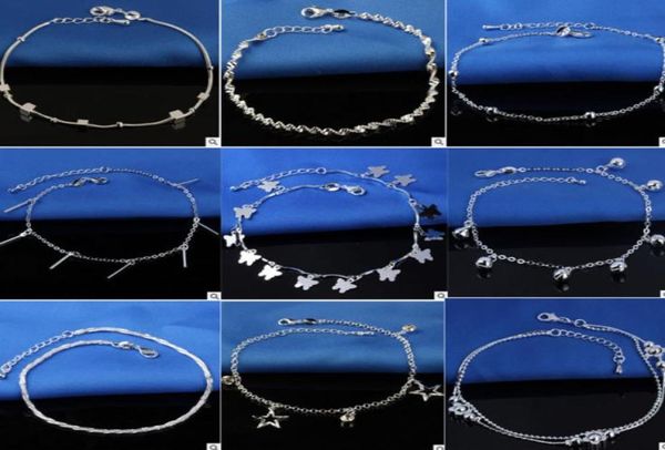 

jewelry 925 sterling sliver ankle for women foot jewelry inlaid zircon anklets bracelet drop delivery 2021 hxltk9728506, Red;blue