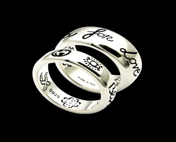 

316l titanium steel jewelry g letter engraved for love couple ring wide and narrow version men and women ring6792152, Silver
