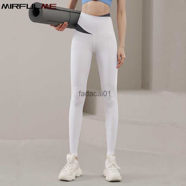 

women high waist sport leggings cross patchwork yoga pant girls slim running trouser quick dry gym fitness workout tights female l230621, Black