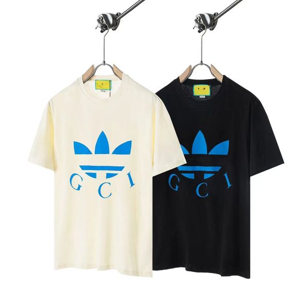 

men's t designer luxury high-end breathable leisure sports loose short sleeve letter print women t, White;black