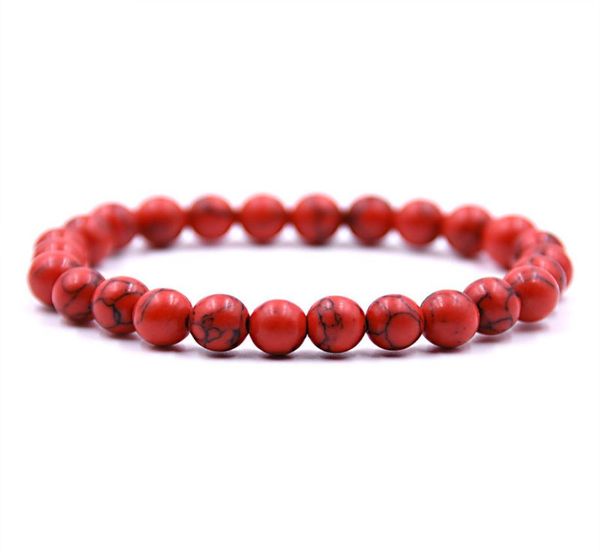 

8mm elasticity red stone beaded bracelet yoga energy natural stone bracelet malefemale gifts8666139, Black