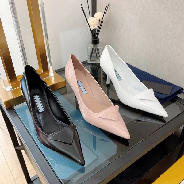 

designer dress shoes women new party shoes famous high heels pumps sandel wedding party high-heeled shoe patent leather designer heels, Black