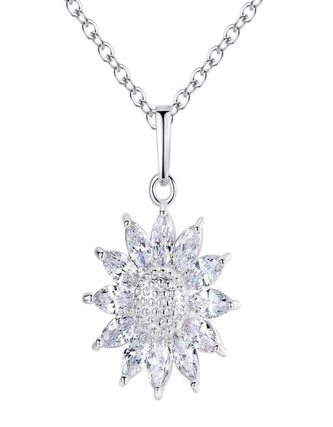 

2019 fast forward new popular jewelry korean temperament personality sun flower zircon pendant necklace women accessories8885763, Golden;silver