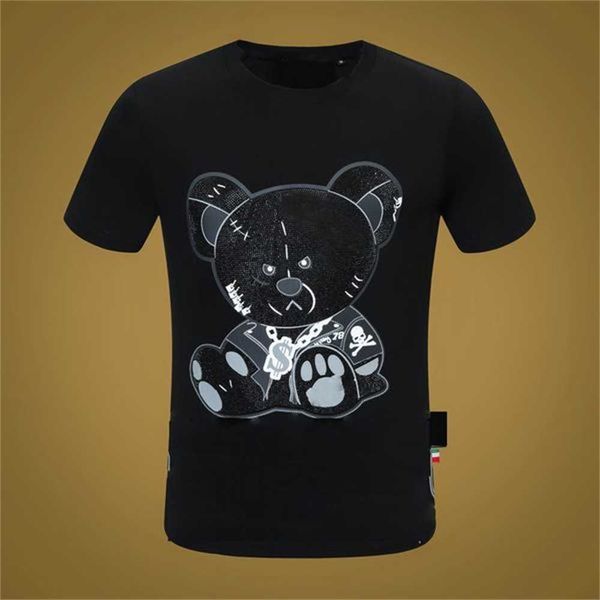 

cp mens tshirts polo shirt men designer plein bear skull diamond t short sleeve dollar brown bear brand tee oneck skulls tshirt tees pb clo, White;black