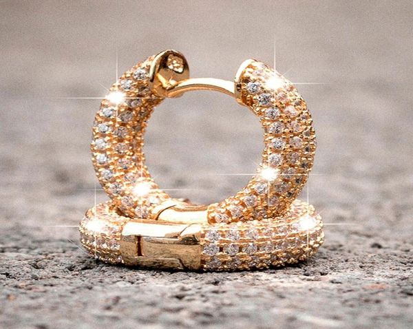

crystal zircon stainless steel earring women men huggies circle ear buckle hoop earring7092727, Golden;silver