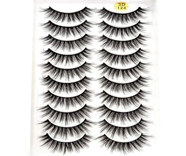 

2019 new 10 pairs 100 real mink eyelashes 3d natural false eyelashes mink lashes soft eyelash extension makeup kit cilios 3d1242336617